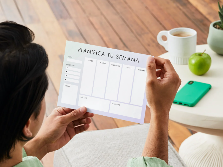 Planificador Semanal Gris Profesional